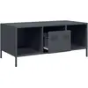 Image de vidaXL Table basse anthracite 101,5x50x43,5 cm Acier laminé à froid