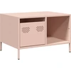 Image de vidaXL Table basse rose 68,5x50x43,5 cm Acier laminé à froid