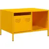 Image de vidaXL Table basse jaune moutarde 68,5x50x43,5 cm Acier laminé à froid