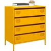 Image de vidaXL Sideboard jaune moutarde 68x39x73,5 cm Acier laminé à froid