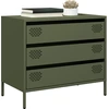 Image de vidaXL Sideboard vert olive 68x39x58,5 cm Acier laminé à froid