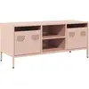 Image de vidaXL Armoire TV rose 101,5x39x43,5 cm Acier laminé à froid