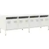 Image de vidaXL Armoire TV blanc 135x39x43,5 cm Acier laminé à froid