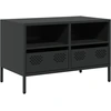 Image de vidaXL Armoire TV noire 68x39x43,5 cm Acier laminé à froid