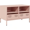 Image de vidaXL Armoire TV rose 68x39x43,5 cm Acier laminé à froid