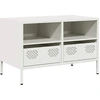 Image de vidaXL Armoire TV blanche 68x39x43,5 cm Acier laminé à froid