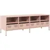 Image de vidaXL Armoire TV rose 135x39x43,5 cm Acier laminé à froid