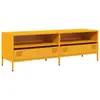 Image de vidaXL Armoire TV jaune moutarde 135x39x43,5 cm Acier laminé à froid
