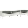 Image de vidaXL Armoire TV blanc 202x39x43,5 cm Acier laminé à froid