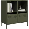 Image de vidaXL Sideboard vert olive 68x39x73,5 cm Acier laminé à froid
