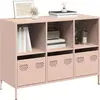 Image de vidaXL Sideboard Rosa 101,5x39x73,5 cm Acier laminé à froid