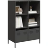 Image de vidaXL Highboard noir 68x39x103,5 cm acier