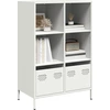 Image de vidaXL Highboard blanc 68x39x103,5 cm acier