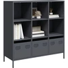 Image de vidaXL Highboard anthracite 101,5x39x103,5 cm Acier