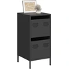 Image de vidaXL Sideboard noir 35x39x73,5 cm Acier laminé à froid