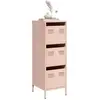 Image de vidaXL Highboard rose 39x35x103,5 cm acier