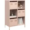 Image de vidaXL Highboard rose 68x39x103,5 cm acier