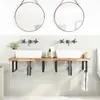 Image de vidaXL Étagère de lavabo murale acier et acacia