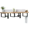 Image de vidaXL Étagère de lavabo murale acier et acacia
