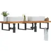 Image de vidaXL Étagère de lavabo murale acier et acacia