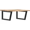 Image de vidaXL Étagère de lavabo murale acier et acacia