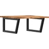 Image de vidaXL Étagère de lavabo murale acier et acacia