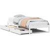 Image de vidaXL Lit en pin massif sans matelas blanc 75x190 cm