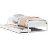 Image de vidaXL Lit en pin massif sans matelas blanc 90x190 cm