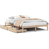 Image de vidaXL Lit en bois massif sans matelas 140x190 cm pin