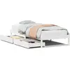 Image de vidaXL Lit en pin massif sans matelas blanc 90x200 cm