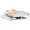 Image de vidaXL Lit en pin massif sans matelas blanc 140x200 cm