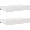 Image de vidaXL Lit en bois massif sans matelas Blanc 200x200 cm pin