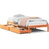 Image de vidaXL Lit en bois massif sans matelas pin brun cireux 100x200