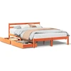 Image de vidaXL Lit en bois massif sans matelas pin brun cireux 120x190 cm