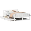 Image de vidaXL Lit en bois massif sans matelas blanc 160x200 pin