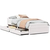 Image de vidaXL Lit en pin massif sans matelas blanc 90x190 cm