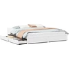 Image de vidaXL Lit en bois massif sans matelas blanc 160x200 pin