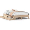 Image de vidaXL Lit en bois massif sans matelas 135x190 cm pin
