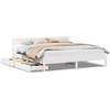 Image de vidaXL Lit en bois massif sans matelas blanc 160x200 pin