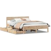 Image de vidaXL Lit en bois massif sans matelas 140x190 cm pin