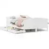Image de vidaXL Lit en pin massif sans matelas blanc 150x200 cm
