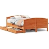 Image de vidaXL Lit en pin massif sans matelas brun cireux 120x200 cm