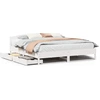 Image de vidaXL Lit en bois massif sans matelas Blanc 200x200 cm pin