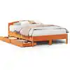 Image de vidaXL Lit en bois massif sans matelas pin brun cireux 140x200 cm