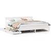 Image de vidaXL Lit en bois massif sans matelas Blanc 180x200 cm pin