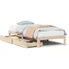 Image de vidaXL Lit en bois massif avec tiroirs 90x190 cm pin massif