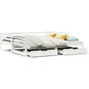 Image de vidaXL Lit de jour extensible avec tiroirs sans matelas blanc 80x200cm