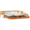 Image de vidaXL Lit de jour extensible avec tiroirs 90x190 cm pin massif