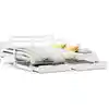 Image de vidaXL Lit de jour extensible avec tiroirs sans matelas blanc 80x200cm