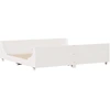 Image de vidaXL Lit en bois massif sans matelas Blanc 200x200 cm pin